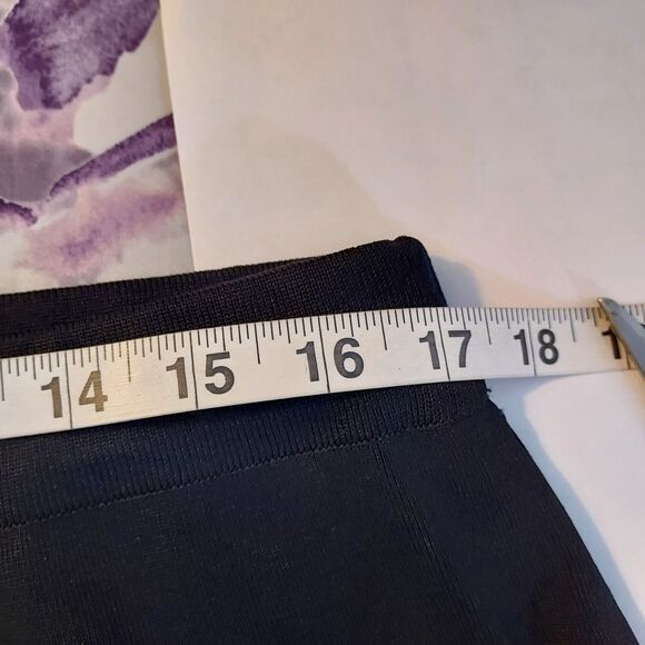 Exclusively Misook Skirt Womens 1X Black Aline Pull On Stretch Elastic Waist - Picture 10 of 12